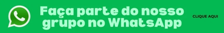 Banner com fundo verde e texto em caixa alta convidando as pessoas a participar de um grupo no WhatsApp.