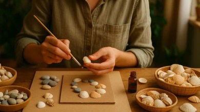 6 ideias de artesanato DIY que criam peças únicas usando conchas e pedras naturais