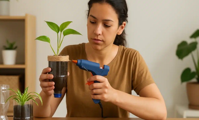 Como transformar garrafas PET em vasos de plantas decorativos