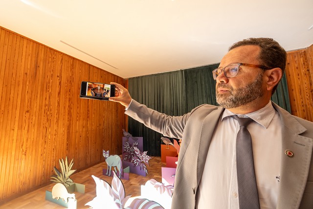 Fachada do Palácio das Mangabeiras, em Belo Horizonte, durante visita da Comissão de Cultura da ALMG