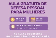 Curso de Defesa Pessoal para Mulheres em Divinópolis com aula marcada para este sábado (29/8)